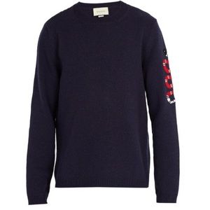 Gucci Blue Classic Snake Sweater